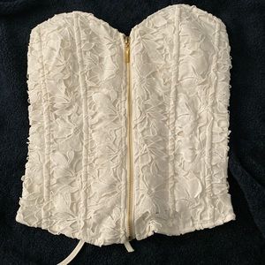White Floral Lace Corset